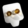 puces d'oreilles en citrine tige argent