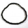 bracelet en obsidienne dorée perles rondes 4mm