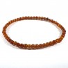 bracelet en grenat hessonite perles rondes 4mm