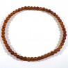 bracelet en grenat hessonite perles rondes 4mm