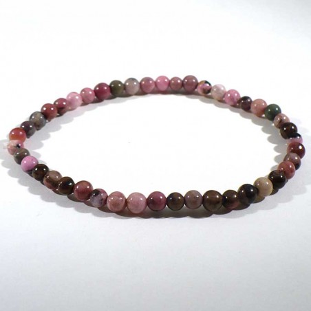 bracelet en rhodonite perles rondes 4mm bracelet en rhodonite perles rondes 4mm