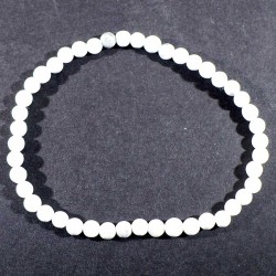 Bracelet en howlite perles rondes 4mm