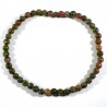 bracelet en unakite (épidote) boules de 4mm