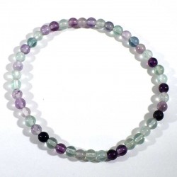 Bracelet en fluorine perles rondes 4mm