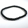 bracelet en obsidienne oeil celeste perles rondes 4mm