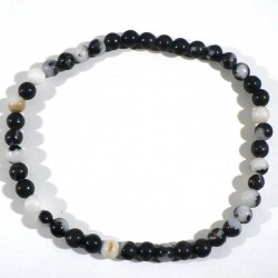 bracelet en marbre zebre perles rondes 4mm