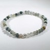 bracelet en agate arbre perles rondes 4mm