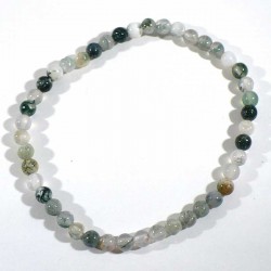 bracelet en agate arbre perles rondes 4mm