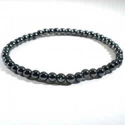 Bracelet en hématite boules 4mm