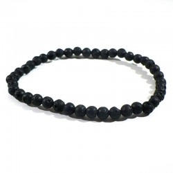 Bracelet en pierre de lave perles rondes 4mm