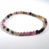 Bracelet en tourmaline multicolore perles rondes 4mm