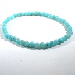 Bracelet en amazonite perles rondes 4mm