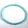 Bracelet en amazonite perles rondes 4mm