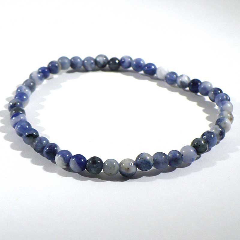 bracelet en sodalite boules 4mm