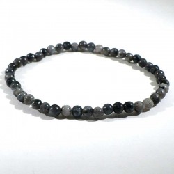 bracelet en larvikite (labradorite) perles rondes 4mm