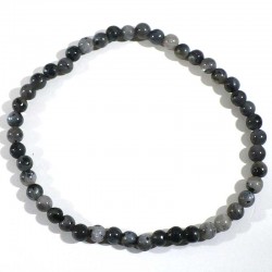 bracelet en larvikite (labradorite) perles rondes 4mm
