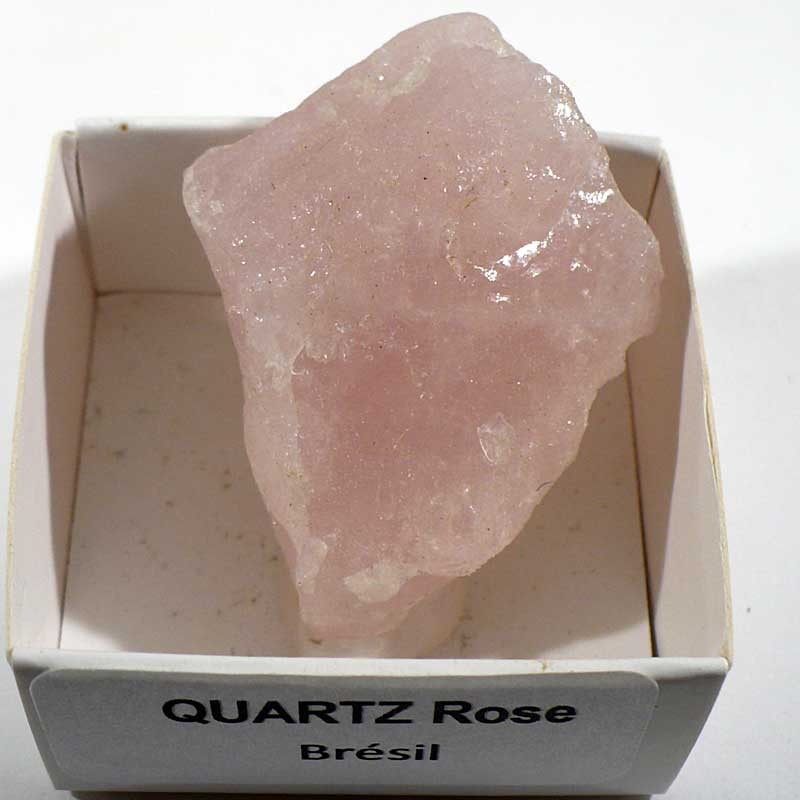 Quartz rose du Brésil - boite de collection 4cm