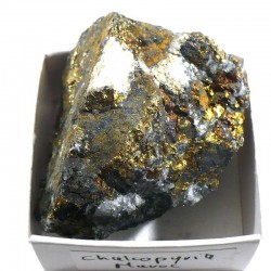 Chalcopyrite du Maroc - boite de collection 4cm