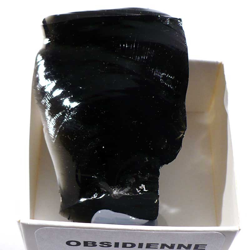 Obsidienne de Chine - boite de collection 4cm