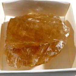 Calcite miel du Mexique - boite de collection 5cm