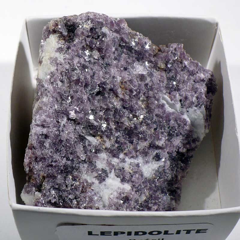 Lépidolite du Brésil - boite de collection 5cm