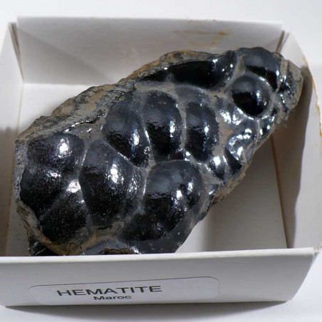 Hématite du Maroc - boite de collection 6cm Hématite du Maroc - boite de collection 6cm