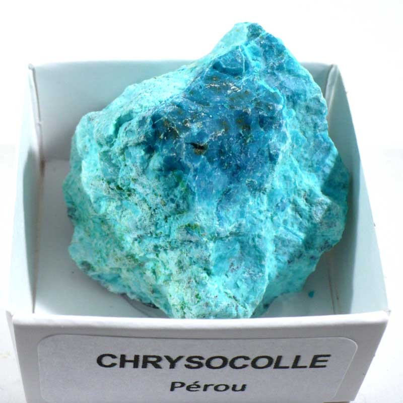 Chrysocolle du Pérou - boite de collection 4cm