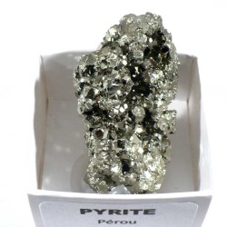 Pyrite du Pérou - boite de collection 4cm