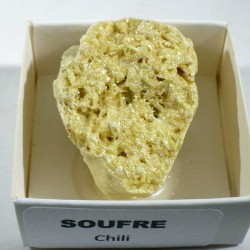 Soufre d'Indonesie - boite de collection 4cm