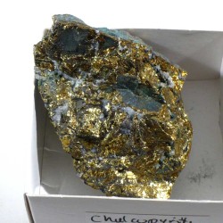 Chalcopyrite du Maroc - boite de collection 5cm
