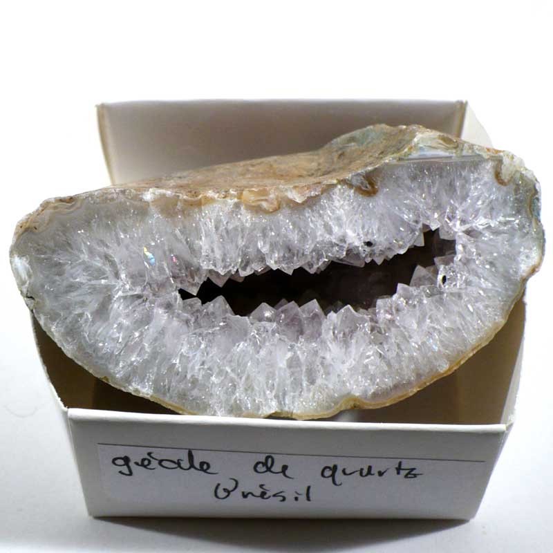 géode d'agate du Brésil - boite de collection 5cm