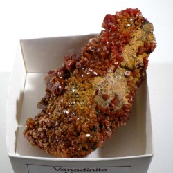 Vanadinite du Maroc - boite de collection 5cm