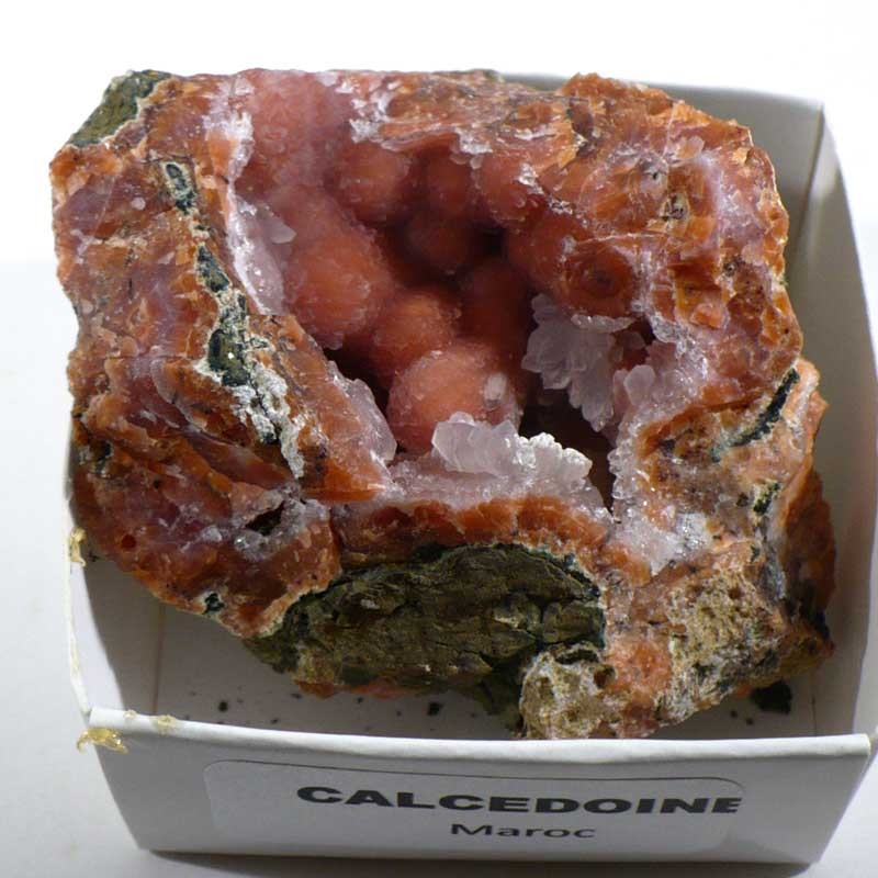 Géode de Calcédoine du Maroc - boite de collection 5cm