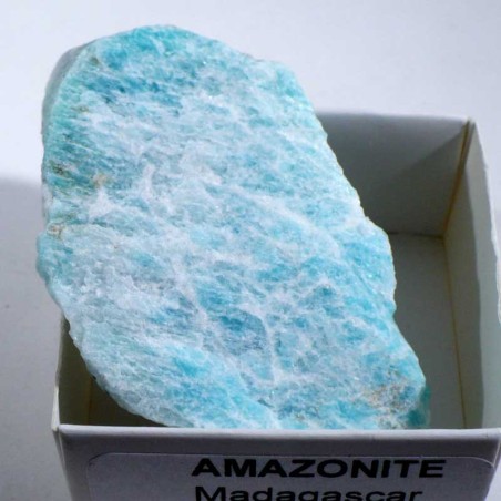 Amazonite de Madagascar - boite de collection 4cm