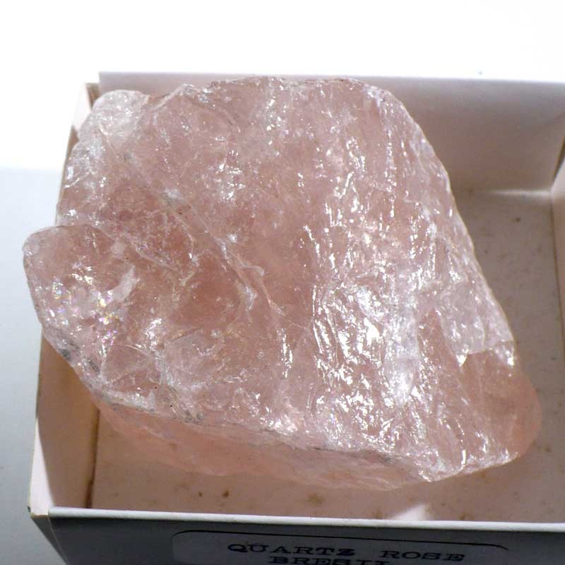 Quartz rose du Brésil - boite de collection 6cm