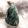 Pendentif goutte en séraphinite clinochlore et Argent