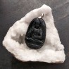 Pendentif bouddha méditatif en obsidienne oeil céleste