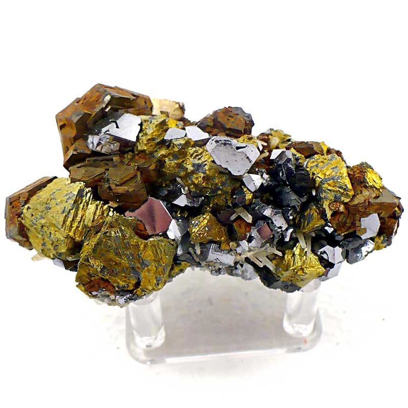 Chalcopyrite, Galène, Pyrrhotite de Russie Chalcopyrite, Galène, Pyrrhotite de Russie