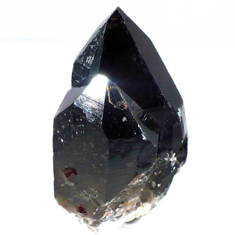 Quartz morion avec Grenat d'Argentine Quartz morion avec Grenat d'Argentine