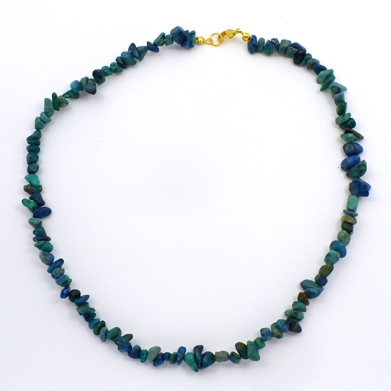 Collier baroque Azurite Chrysocolle