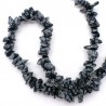 Collier baroque Obsidienne neige 42 cm