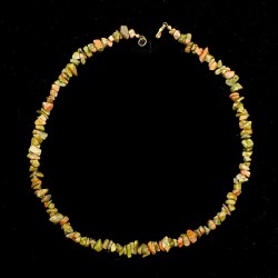 Collier baroque Unakite 42 cm