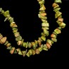 collier baroque en unakite (épidote) 42cm