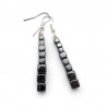 boucles d'oreilles baroques en hématite