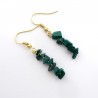 boucles d'oreilles baroques en malachite