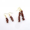 Boucles d'oreilles baroques en Jaspe rouge