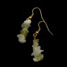 Boucles d'oreilles baroques en Jade