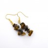 Boucles d'oreilles baroques en Oeil de tigre