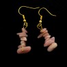 Boucles d'oreilles baroques Opale rose