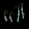 Boucles d'oreilles baroques en Amazonite